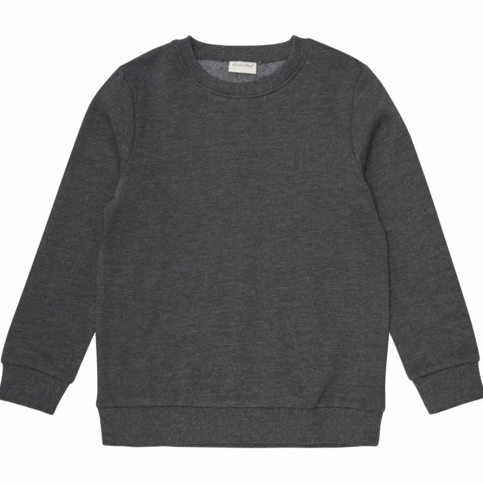 Minymo Børne Sweatsæt - Dark Gray melange