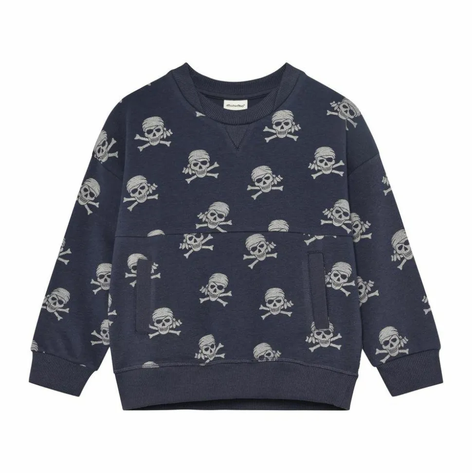 Minymo Drenge Sweatshirt i økologisk bomuld - Odyssey Gray
