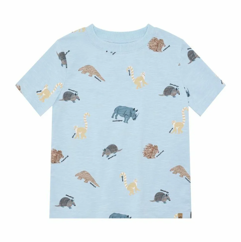 Minymo Drenge T-shirt i økologisk bomuld - Niagara Mist