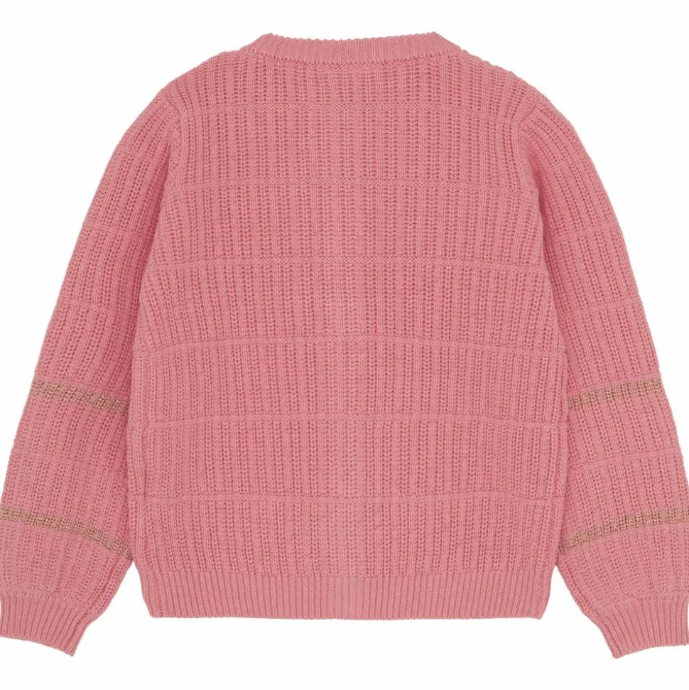 Minymo Pige Cardigan m. glimmer - Strawberry Ice