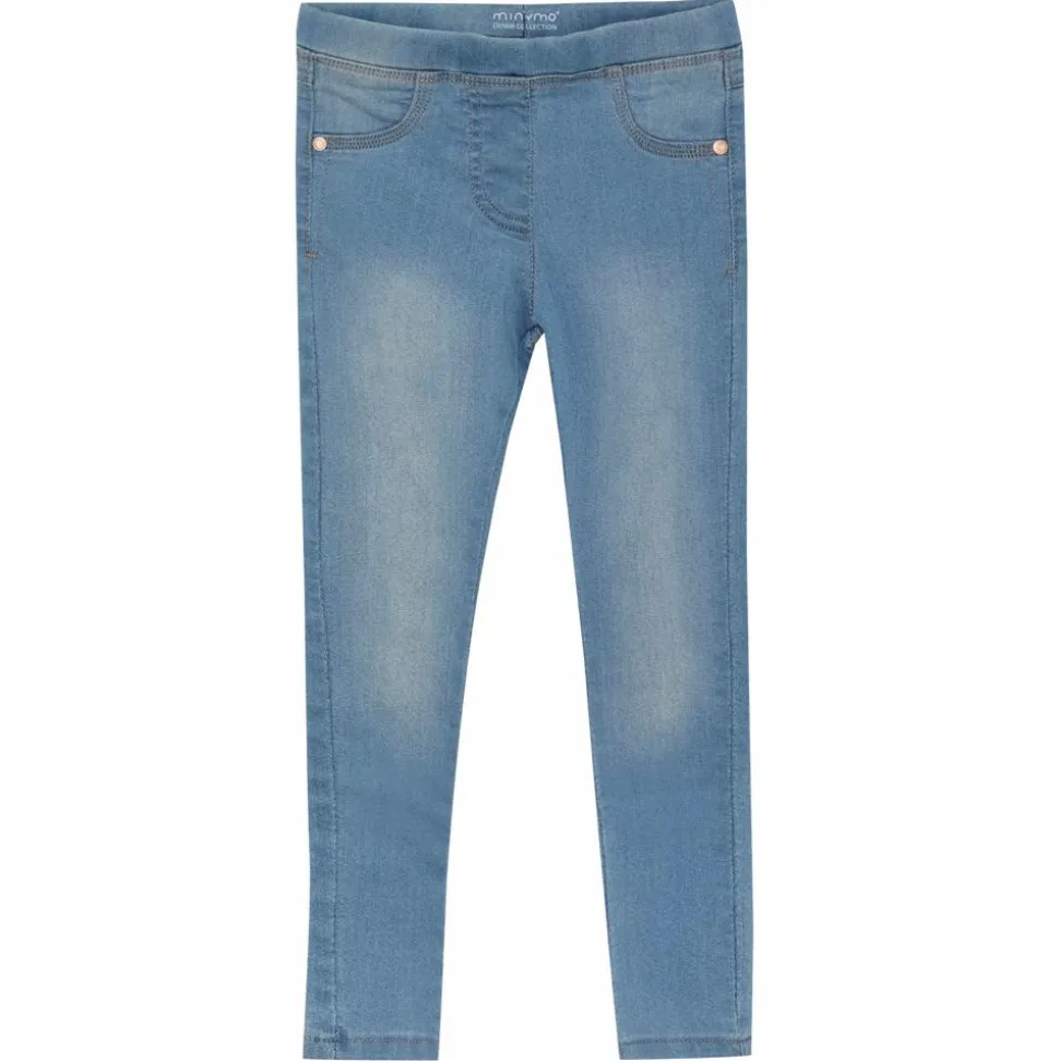 Minymo Pige Jeggings i økologisk bomuld - Light Dusty Blue