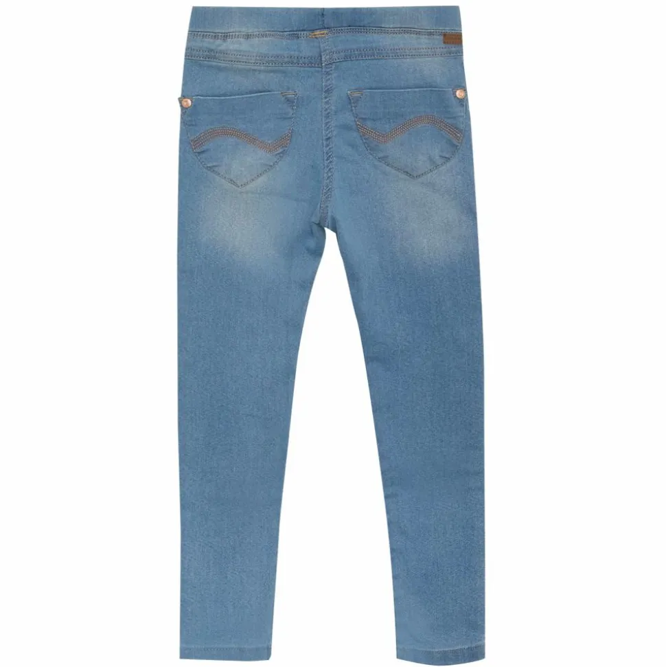 Minymo Pige Jeggings i økologisk bomuld - Light Dusty Blue