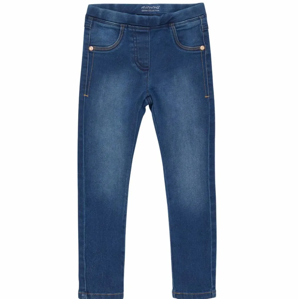 Minymo Pige Jeggings i økologisk bomuld - Denim
