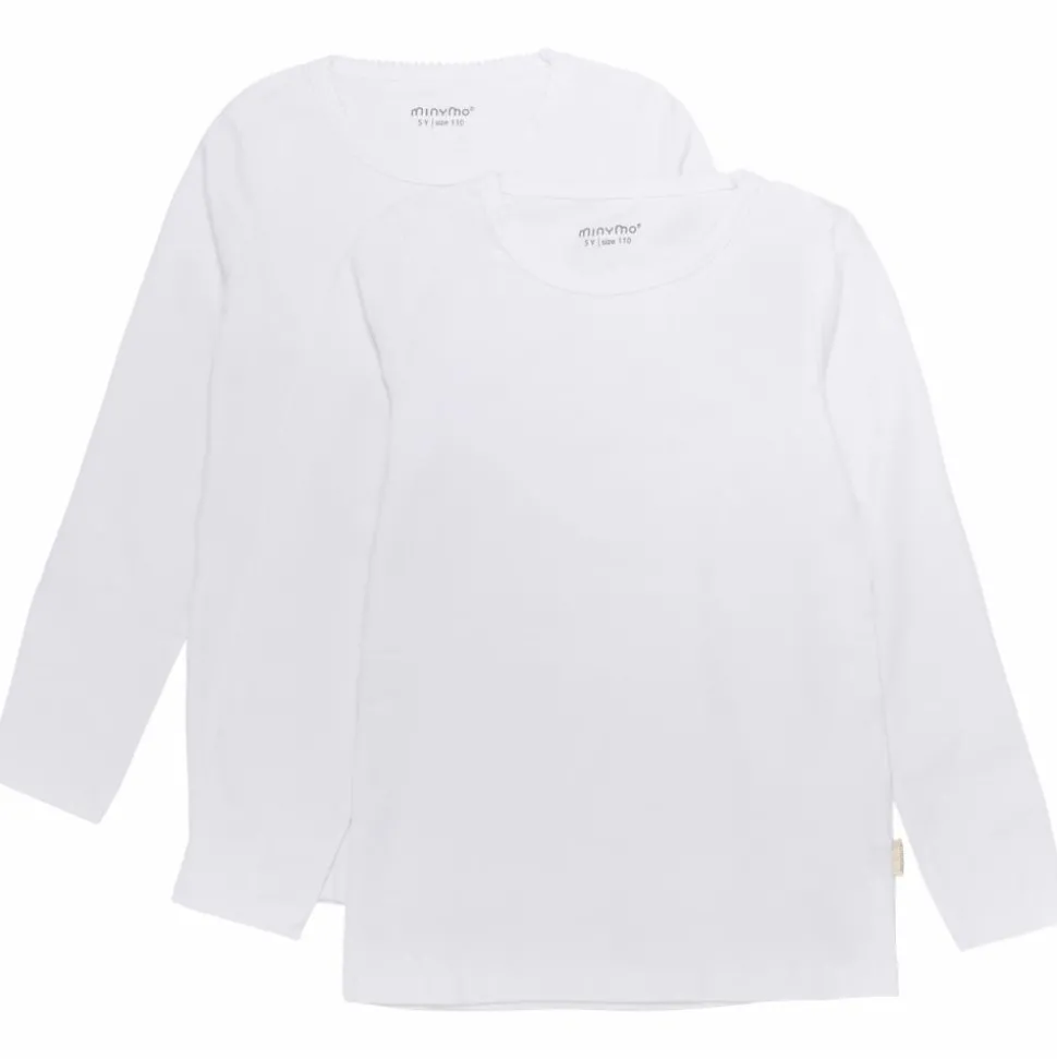Minymo Pige Langærmet t-shirt - White