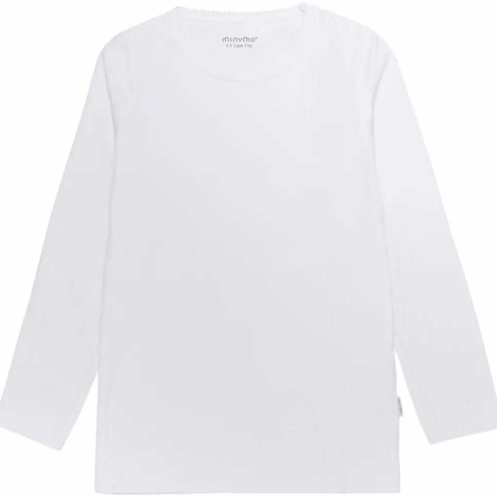 Minymo Pige Langærmet t-shirt - White
