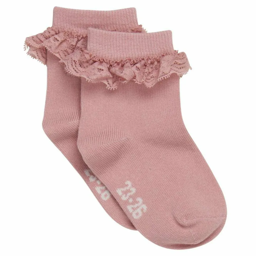 Minymo Pige Strømper - Ash Rose