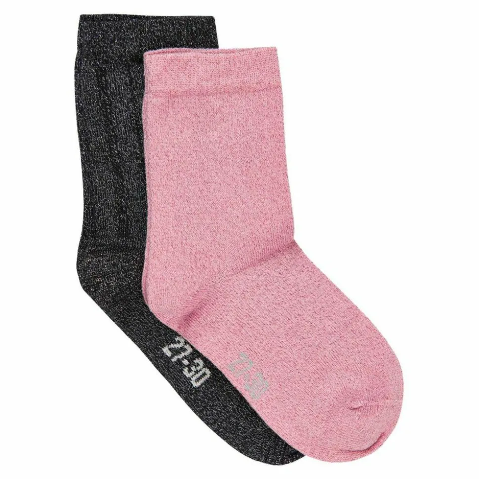 Minymo Pige Strømper m. glimmer - Black