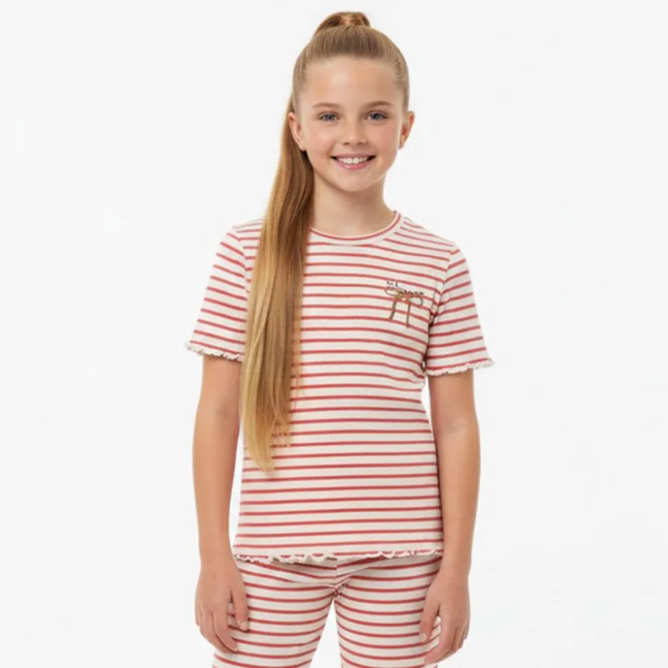 Minymo Pige T-shirt i økologisk bomuld - Spiced Coral