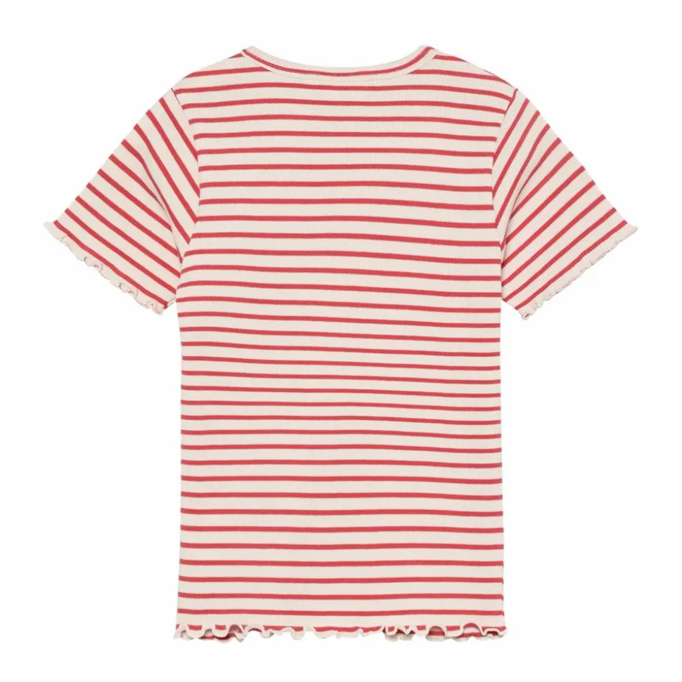 Minymo Pige T-shirt i økologisk bomuld - Spiced Coral