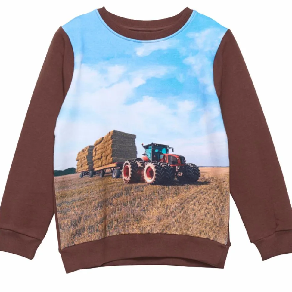 Minymo Traktor Drenge Sweatshirt - Potting Soil
