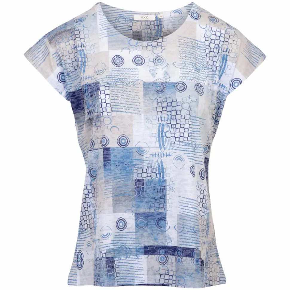M.X.O Dame T-shirt - Blue Comb
