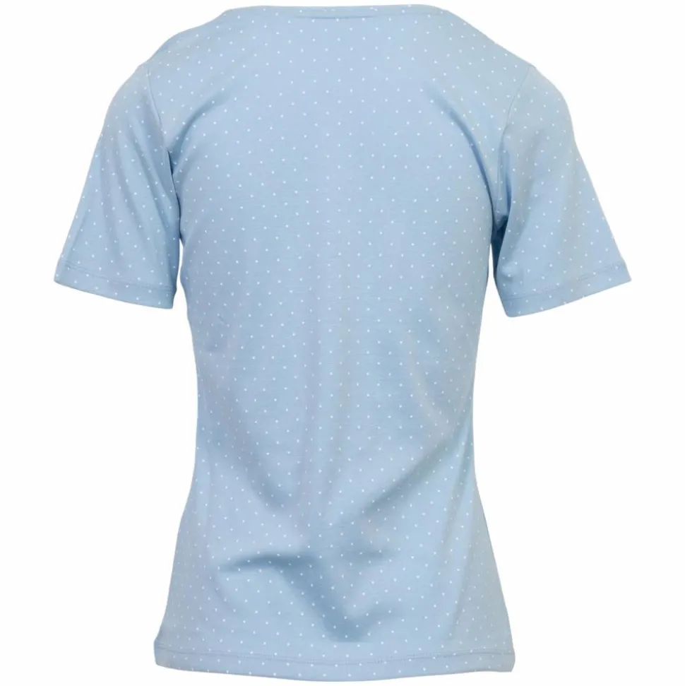 M.X.O Dame T-shirt i økologisk bomuld - Sky/White