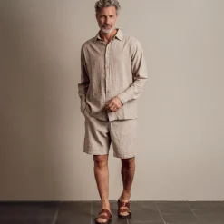 Nero Marco Herre Shorts i hørmix - SAnd