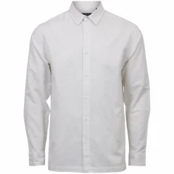 Nero Marco Herre Skjorte i hørmix - Bright White