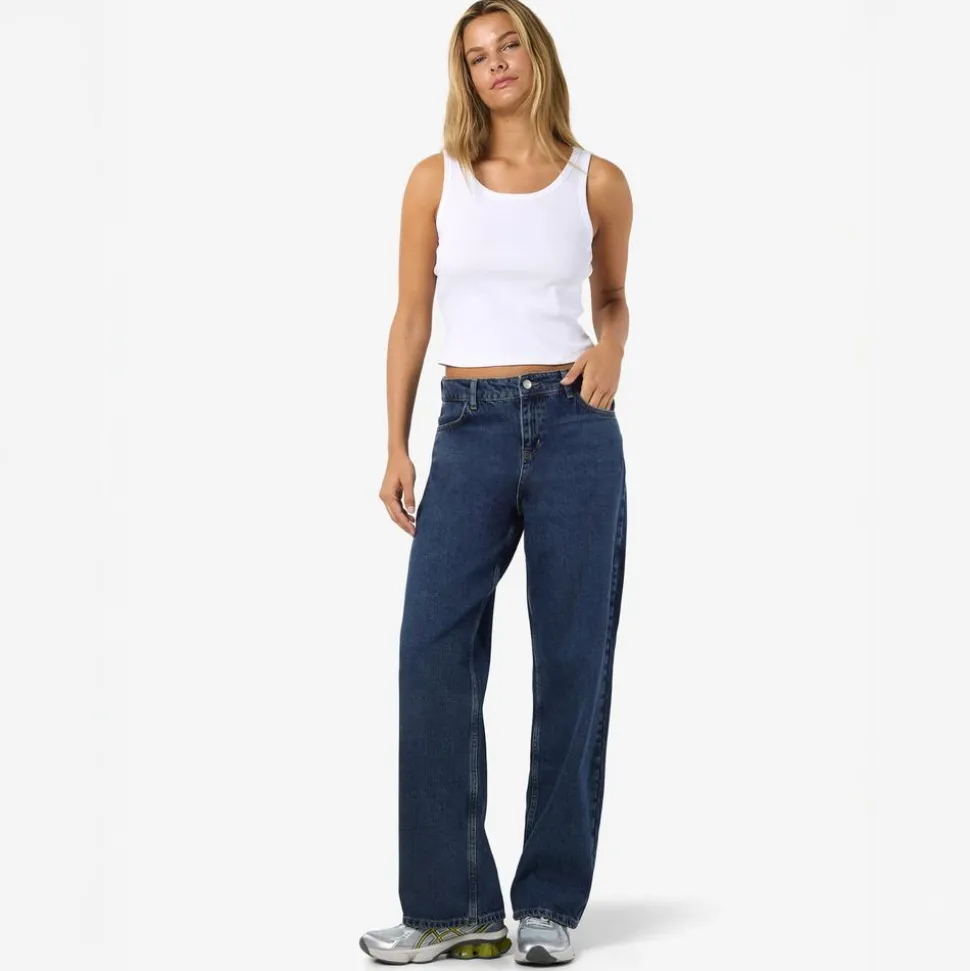 Noisy May Alexa Dame Jeans - Dark Blue Denim