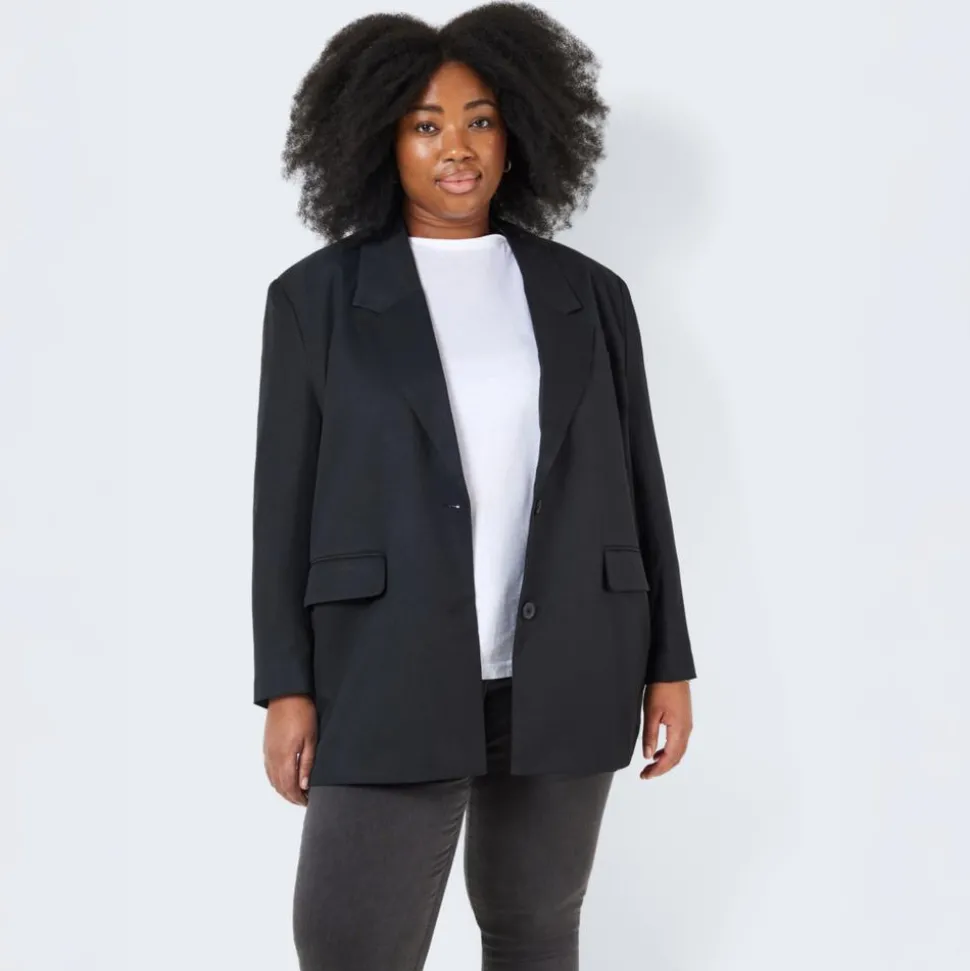 Noisy May Curve Milla Dame Blazer Plus Size - Black