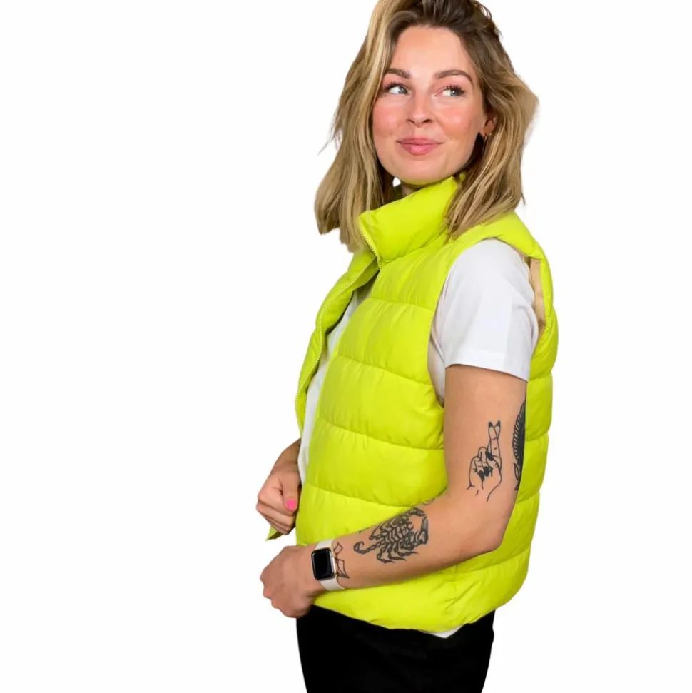 Noisy May Dame Vest - Wild Lime