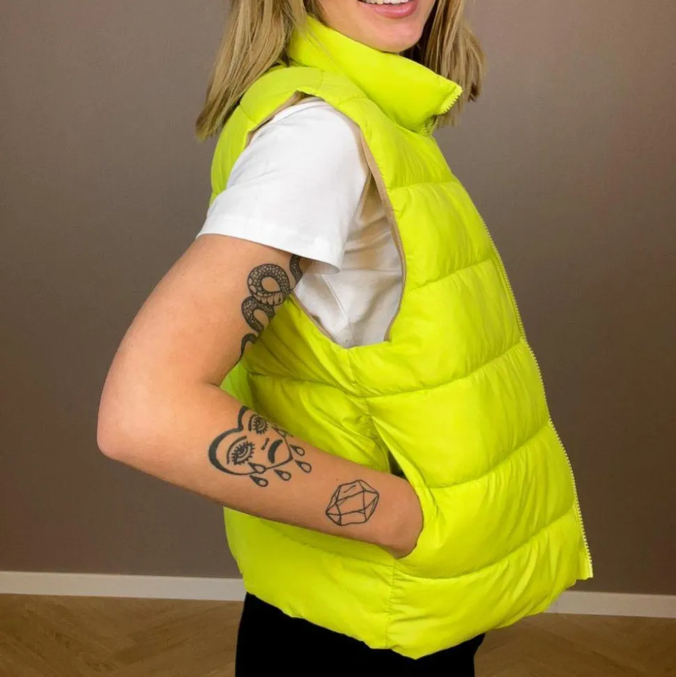 Noisy May Dame Vest - Wild Lime