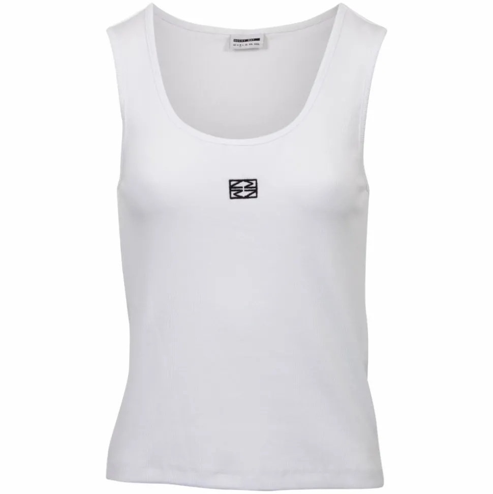 Noisy May Judy Dame Top i økologisk bomuld - Bright White