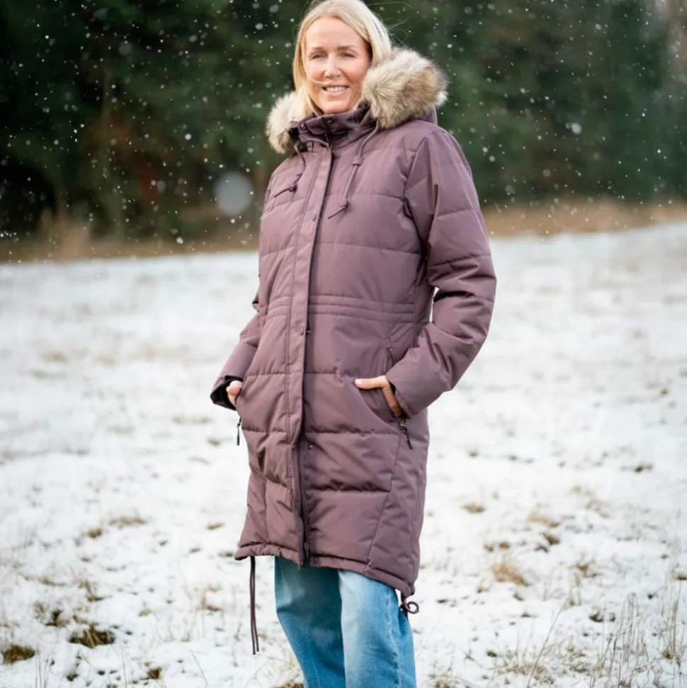 Nordic Project 18 Artemis Dame Vinterjakke m. BIONIC-FINISH® ECO coating - Rasin