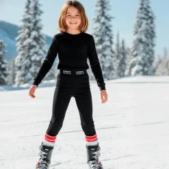 Nordic Project 18 Børne Skiundertøj i bambus - Black