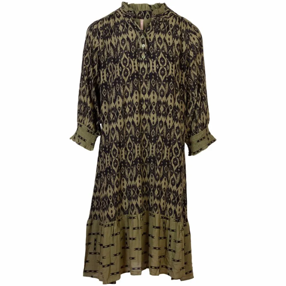 Ofelia Dame Kjole - Pale Olive Combi
