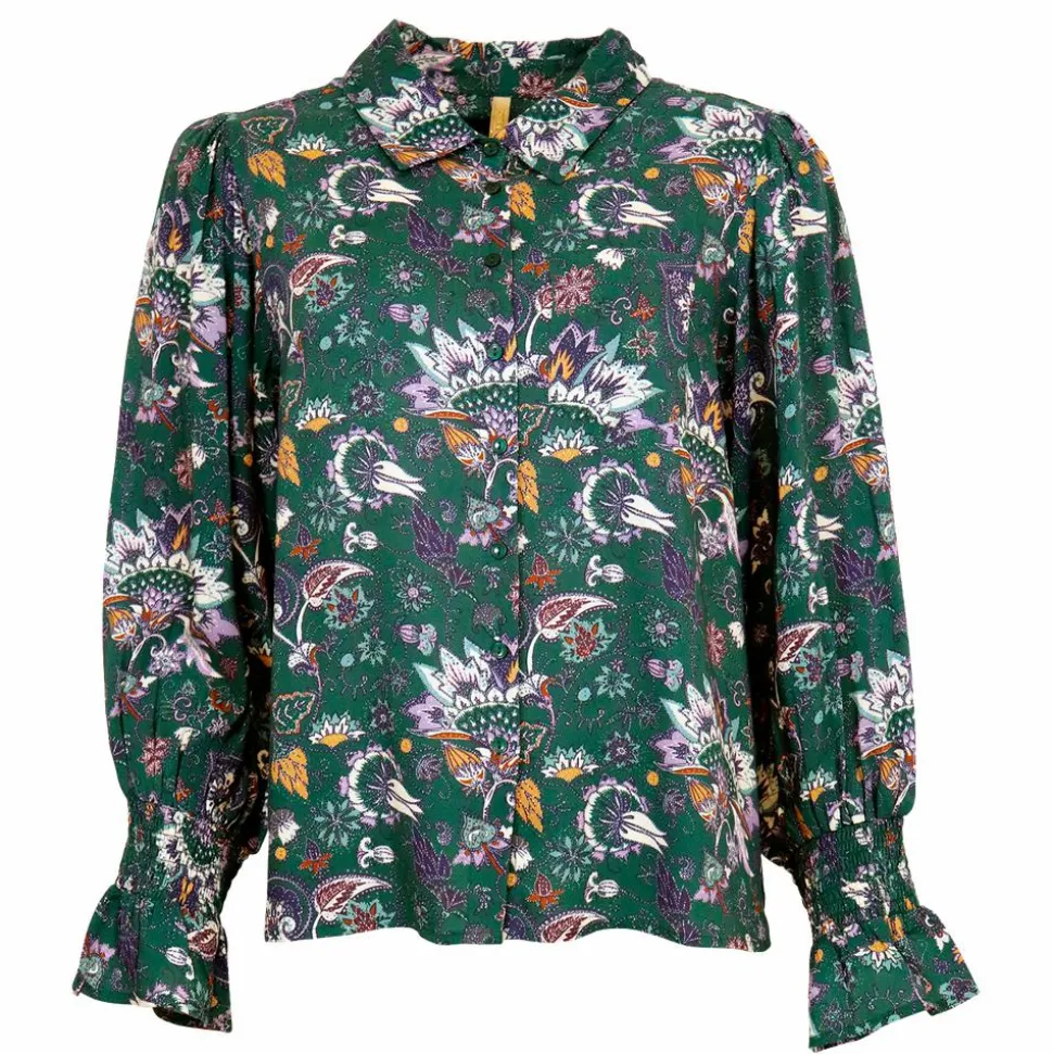Ofelia Dame Skjorte - Green Combi