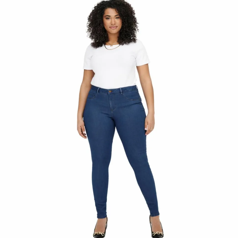 Only Carmakoma Dame Jeans Plus Size - Denim Blue