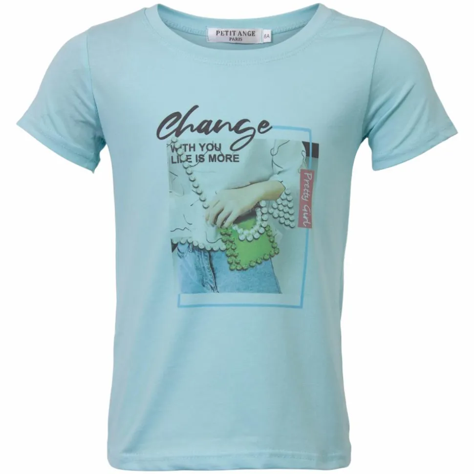 Pige T-shirt - Blå