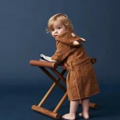 Pippi Børne Morgenkåbe i økologisk bomuld - Almond