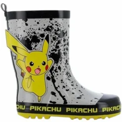 Pokémon Pikachu Børne Gummistøvler - Lysgrå/sort