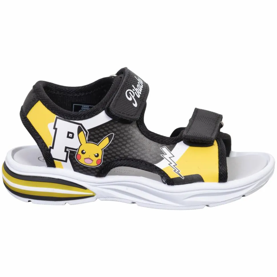 Pokémon Pikachu Børne Sandaler m. blink - Sort/gul