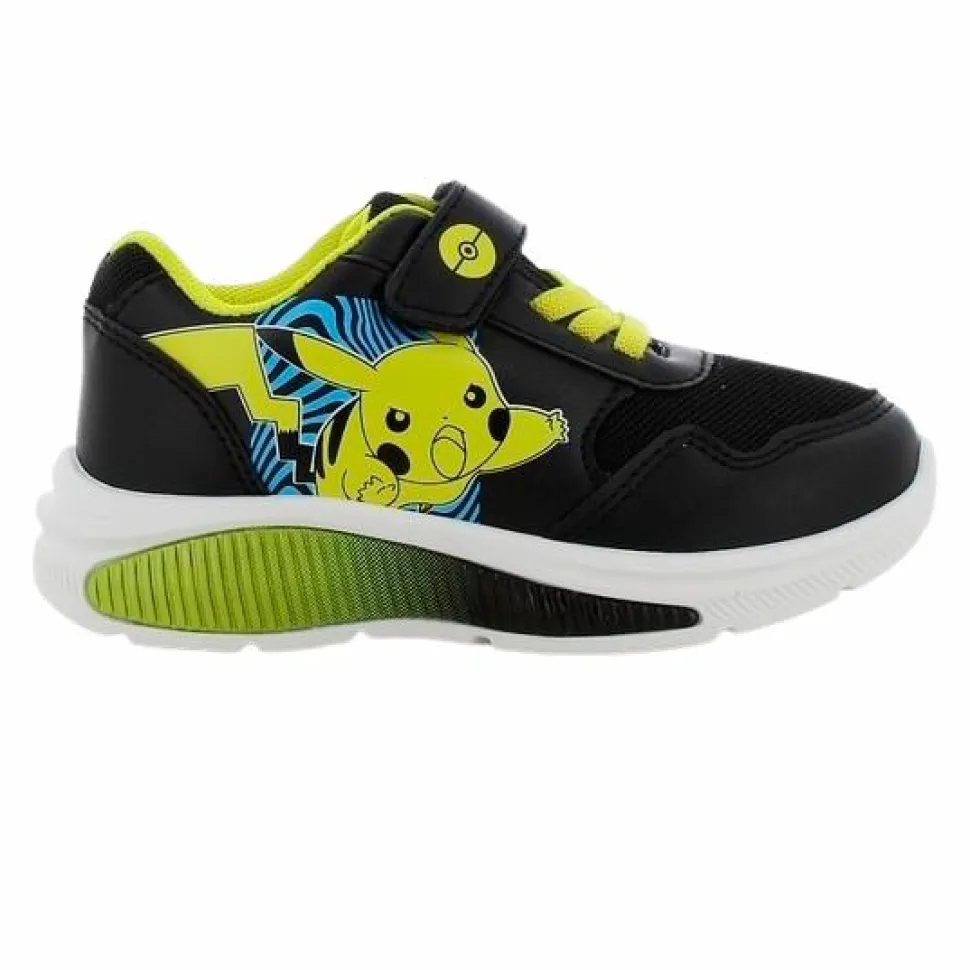 Pokémon Pikachu Børne Sneakers m. blink - Sort/gul