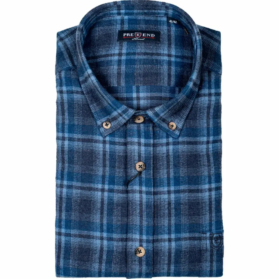 Pre End Farmer Herre Skjorte - Colony Blue Mix