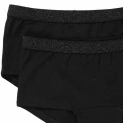 Queenz Uno Pige Trusser m. glimmer - Black