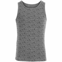 Queenz Uno Pige Undertrøje - Grey Melange AOP Girl