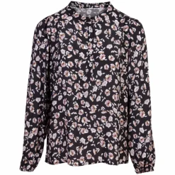 Sirup Dame Bluse - Black AOP
