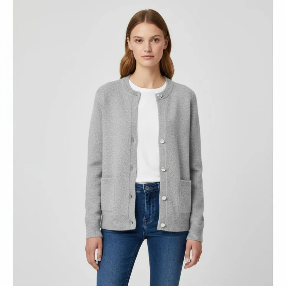 Sirup Dame Cardigan - Grey Melange