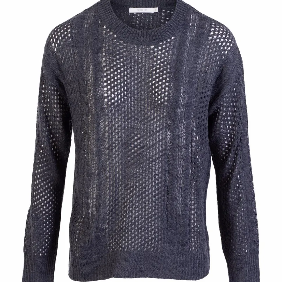 Sirup Dame Striktrøje - Dark Navy