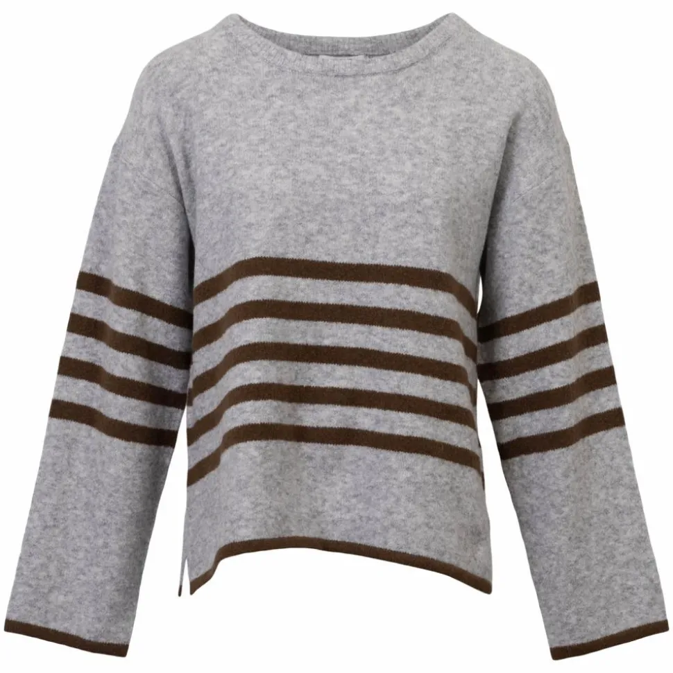 Sirup Dame Striktrøje - Grey Melange
