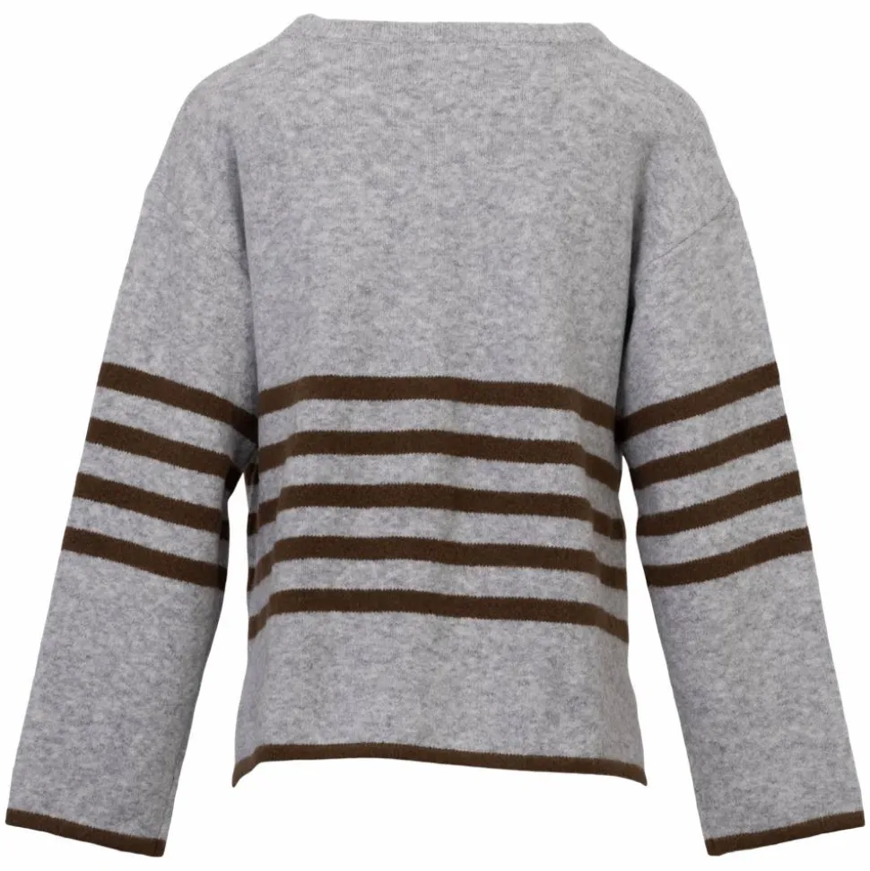 Sirup Dame Striktrøje - Grey Melange