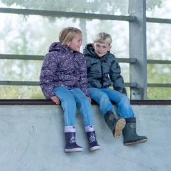 Soft Gallery Børne Vinterjakke m. BIONIC-FINISH® ECO coating - Castor Gray Aop