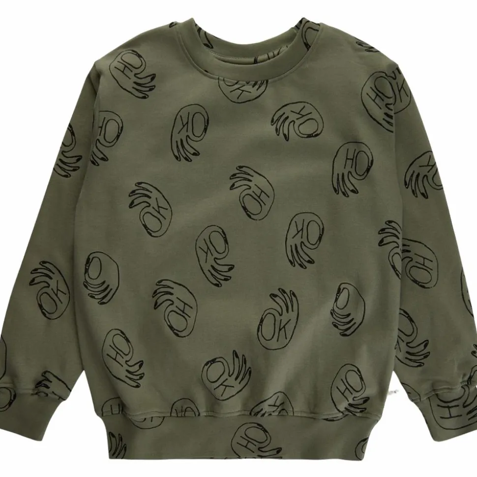 Soft Gallery Drenge Sweatshirt i økologisk bomuld - Deep Lichen Green
