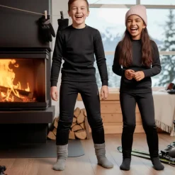 Steenholt Børne Skiundertøj - Black