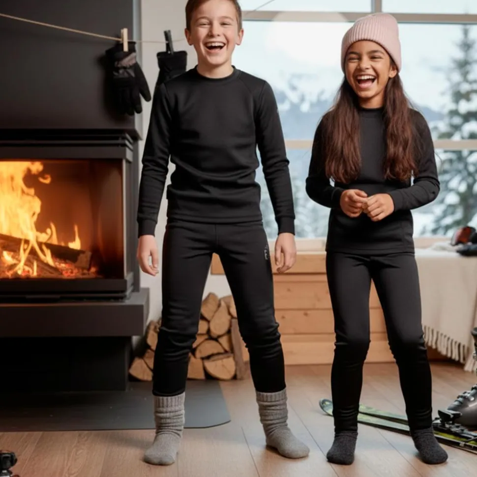 Steenholt Børne Skiundertøj - Black