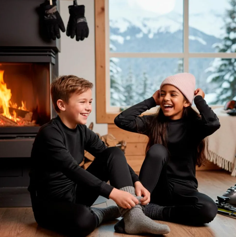 Steenholt Børne Skiundertøj - Black