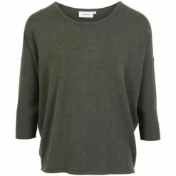 Steenholt Cava Dame Striktrøje - Green Melange