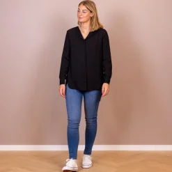 Steenholt Clara Dame Bluse - Jet Black