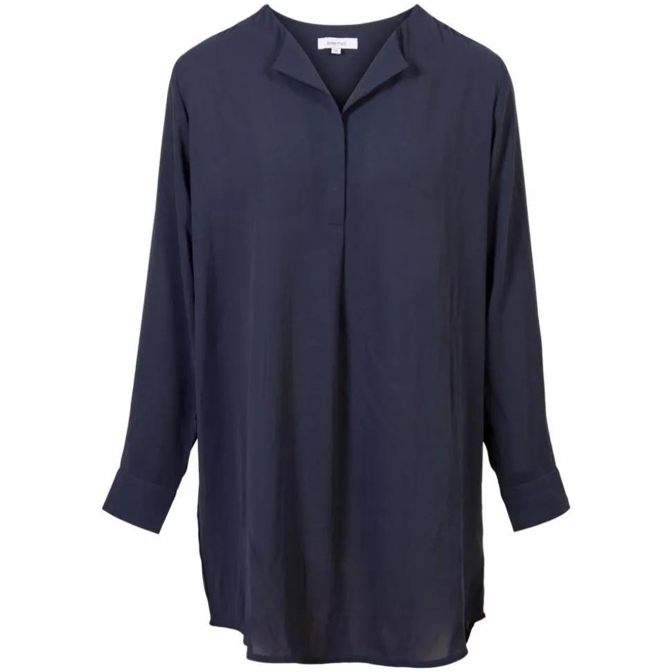Steenholt Clara Dame Kjole Plus Size - Navy