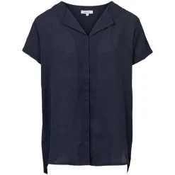 Steenholt Clara Dame Kortærmet bluse - Navy